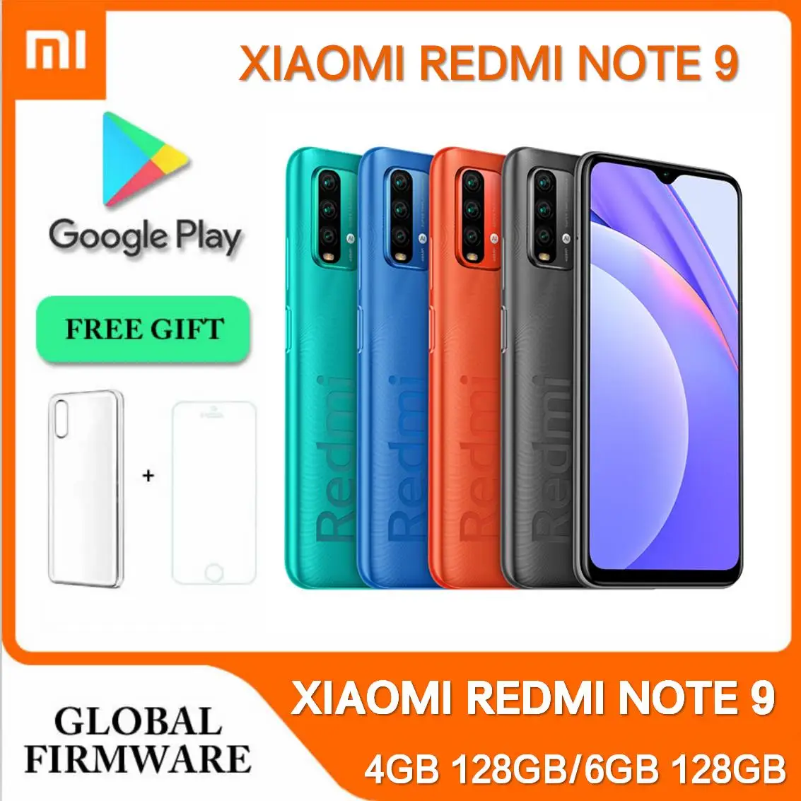 Original Xiaomi Redmi Note 9/9T 6GB 128GB Global Rom Smartphone 6000mAh Battery Snapdragon 662 Octa Core 48MP Camera Unlocked