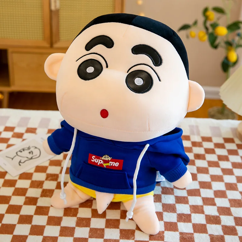 50Cm Crayon Shin-Chan Cartoon cloted peluche bambola Kawaii divertente bambola cuscino per dormire per ragazzi e ragazze regalo di compleanno