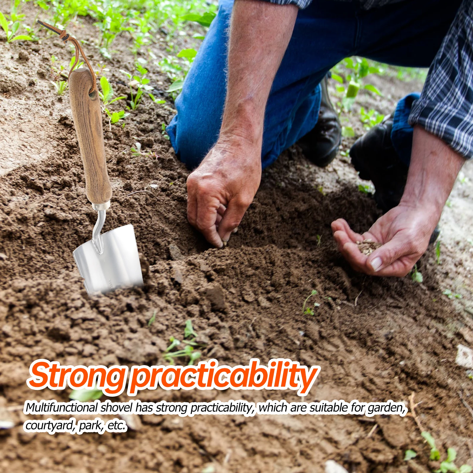 

Lightweight Gardening Trowel Small Hand Shovel For Planting Vegetable Flower Comfortable Handle Smooth Surface Digging