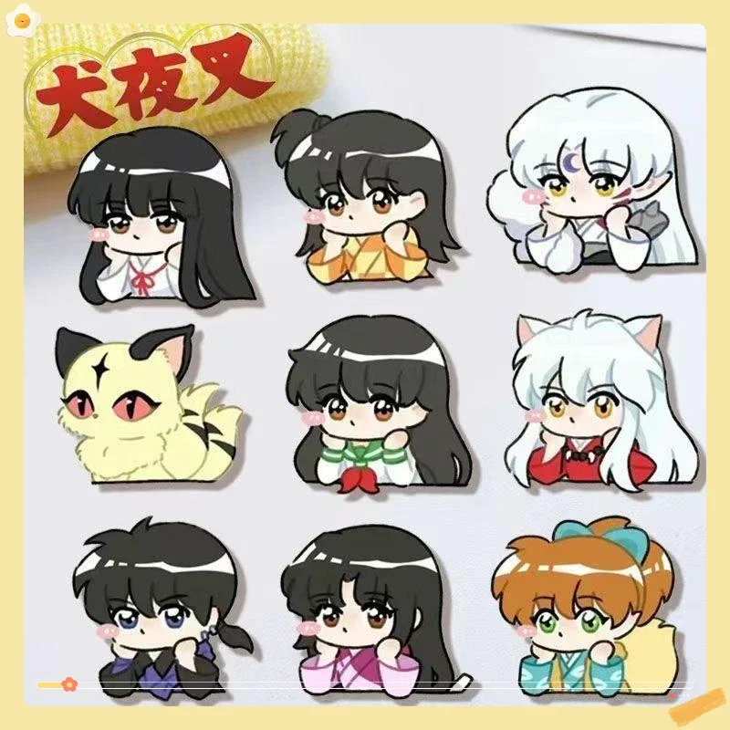 Anime Inuyasha Peripheral brooch Kagome Kikyodo Shishenmaru Q version cute anime cartoon schoolbag pendant