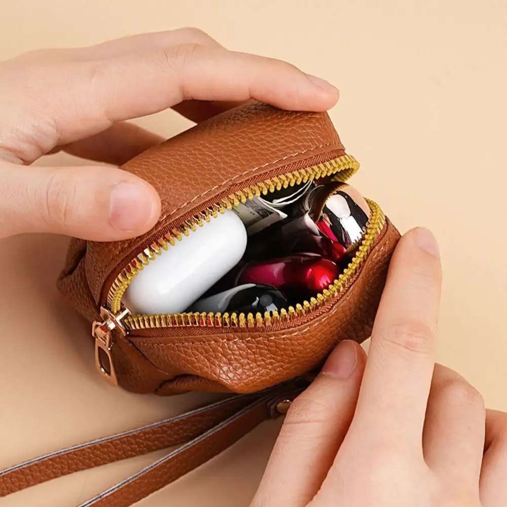 

New Soft PU Leather Coin Purse Square Portable Clutch Bag Zipper Mini Change Wallet