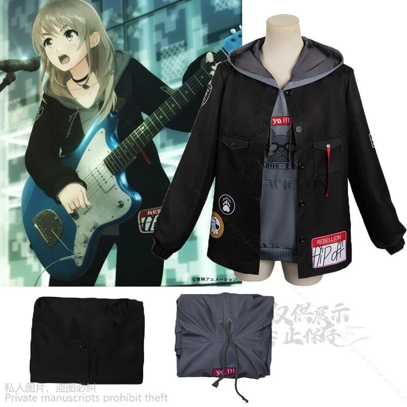 Anime Girls Band Cry Cos Fantasy Momoka Kawaragi Cosplay Costume Adult Women Hoodie Coat Outfits Halloween Carnival Party Suit