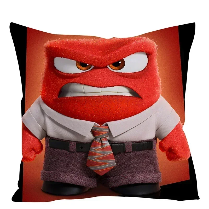 Disney Inside Out 2 Pillow Case Children Cartoon Pillow Kawaii Cartoon Sadness Figure Cushion Cover Sofa Pillowslip Decoration