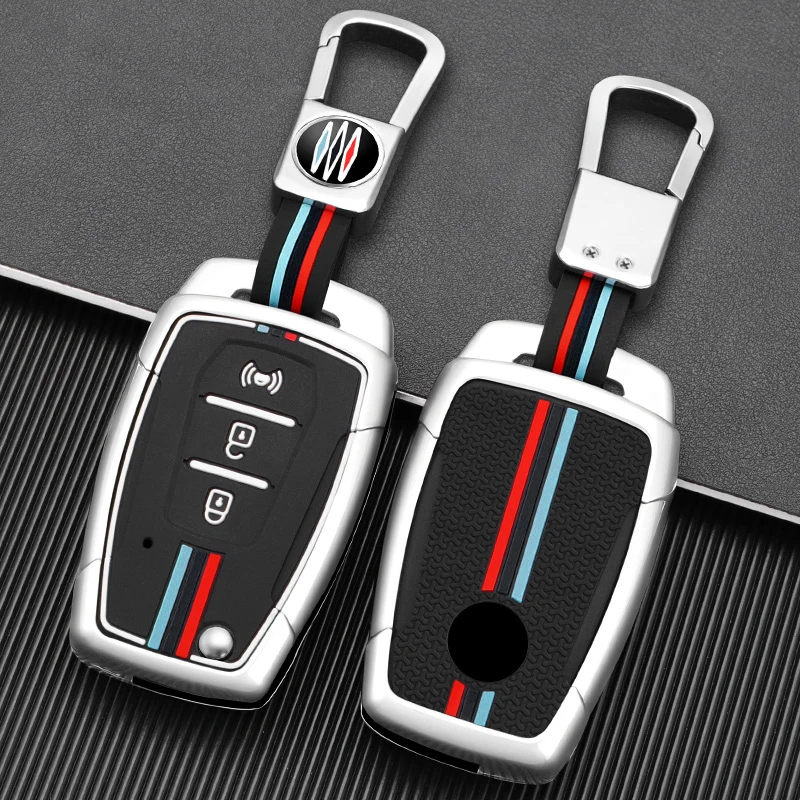 

Zinc Alloy Car Flip Key Case Cover Shell Fob For SsangYong Kyron 2 Sanka Actyon Korando Tivoli Series Car Interior Accessories