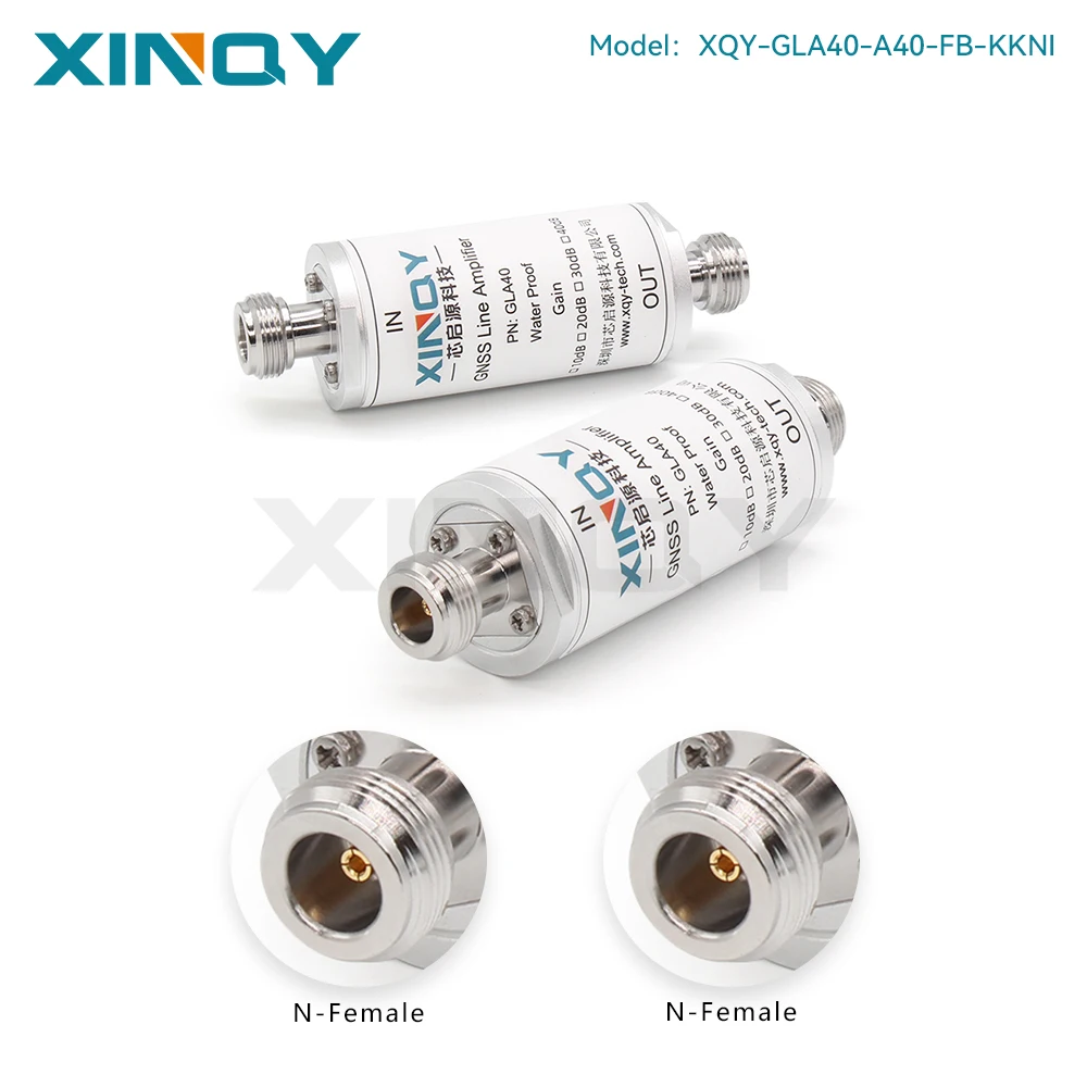 XINQY GNSS/Beidou/GPS 10-40dB LNA Line Amplifier GA40 Surveying and Mapping Feeder Low Noise Amplifier