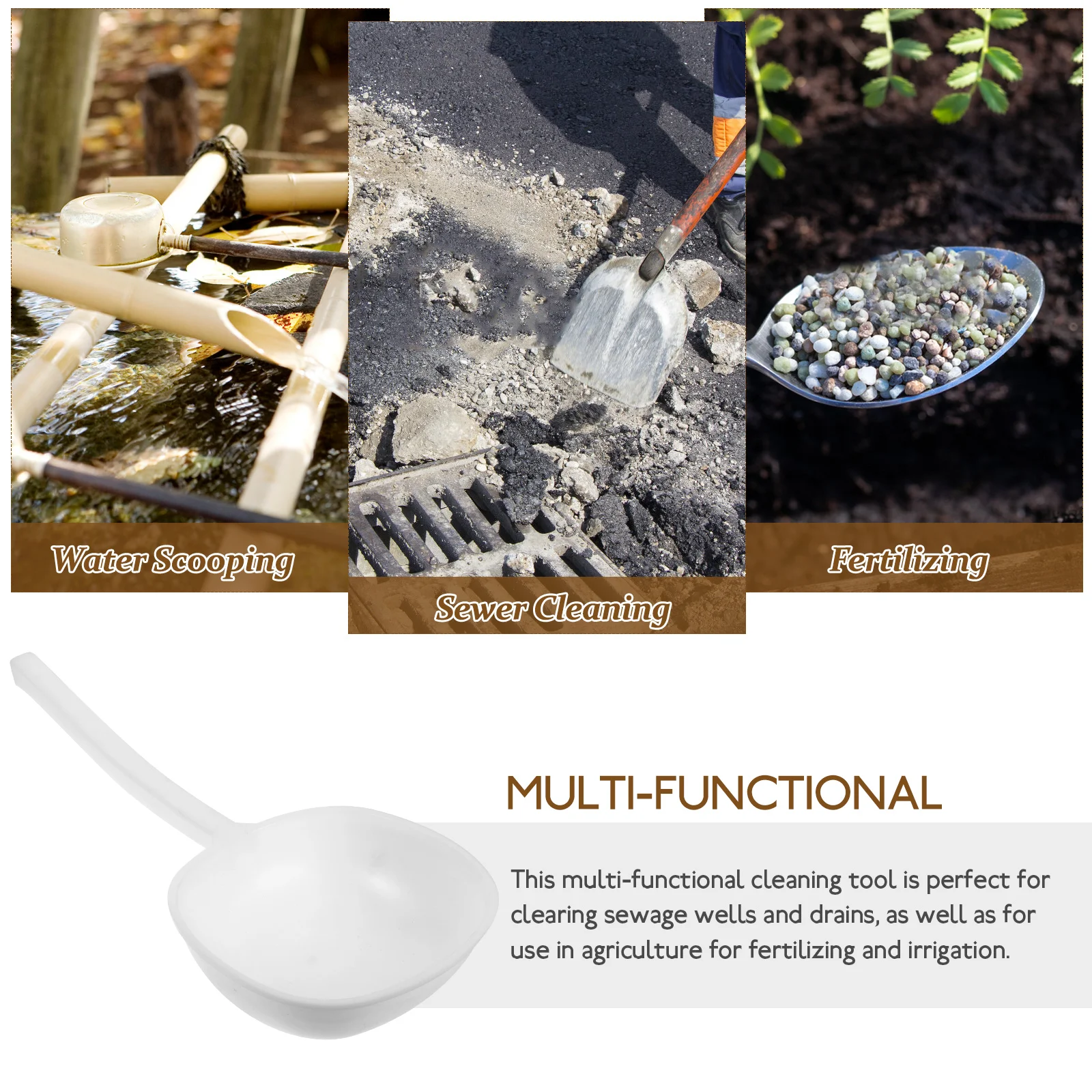 

Gardening Scoop Plastic Water Ladle Thickened Long Handle Bailer Easy Operate Large Capacity Home Hotel Restaurant Canteen