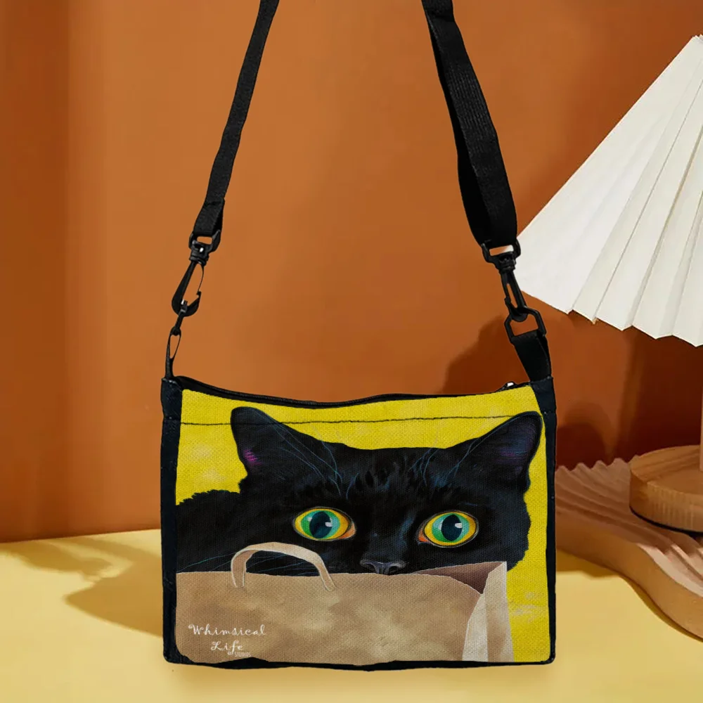 

Black Cat, Adjustable Shoulder Straps, Hand Washable - A Must-have for Daily Commuting Shoulder Bag