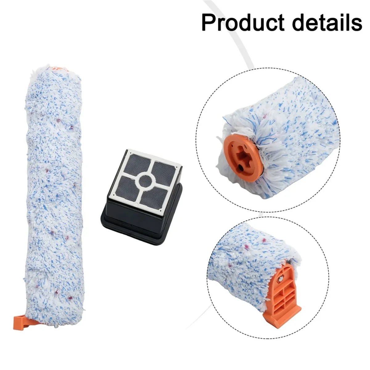 Roller Brush Filters for I LIFE W90 Cordless Wireless Dry Cleaning Smart Washing Vacuum Cleaner Cordless Vac Spare Parts