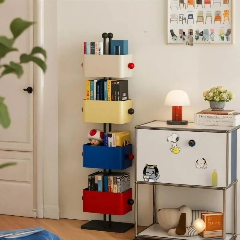 Four-layer Ironwork Shelves Organizers Living Room Multifunction Storage Holders Magazine Shelf Display Stand Home Storage