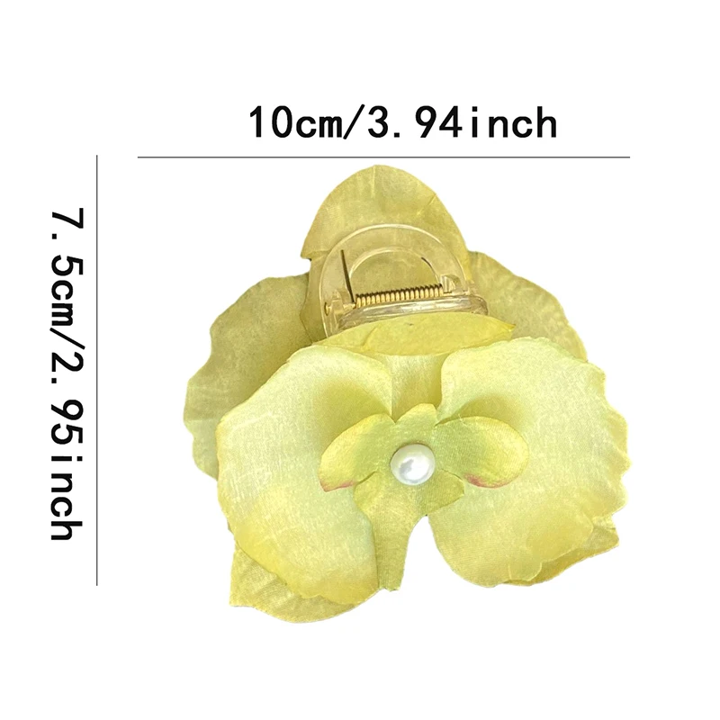 1PC accessori per capelli creativi Phalaenopsis fiore artigli per capelli copricapo moda donna Retro perla floreale forcina esagerata