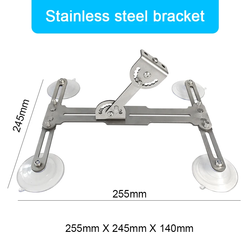 Standaard van aluminiumlegering/roestvrij staal Opvouwbare beugel voor telescopische lineaire actuator Verstelbare hoek Draagbaar met zuignap