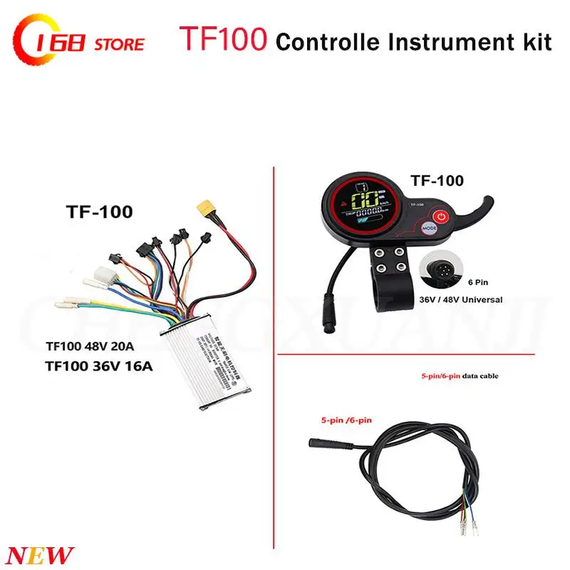 

FOR 36V 16A 48V 20A Brushless Motor Controller TF-100 LCD Display Meter for Kugoo M4 Electric Scooter Bike Modification