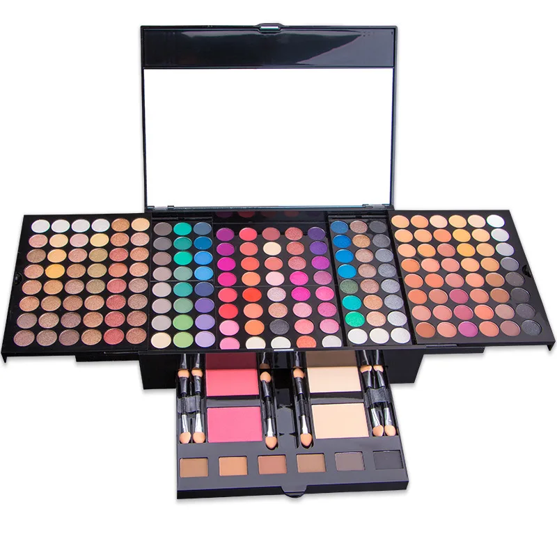 Kit de estuche de maquillaje de 194 colores, combinación de colores definitiva, juego de regalo de vacaciones, cosméticos, sombra de ojos, brillo de labios, paleta combinada de rubor