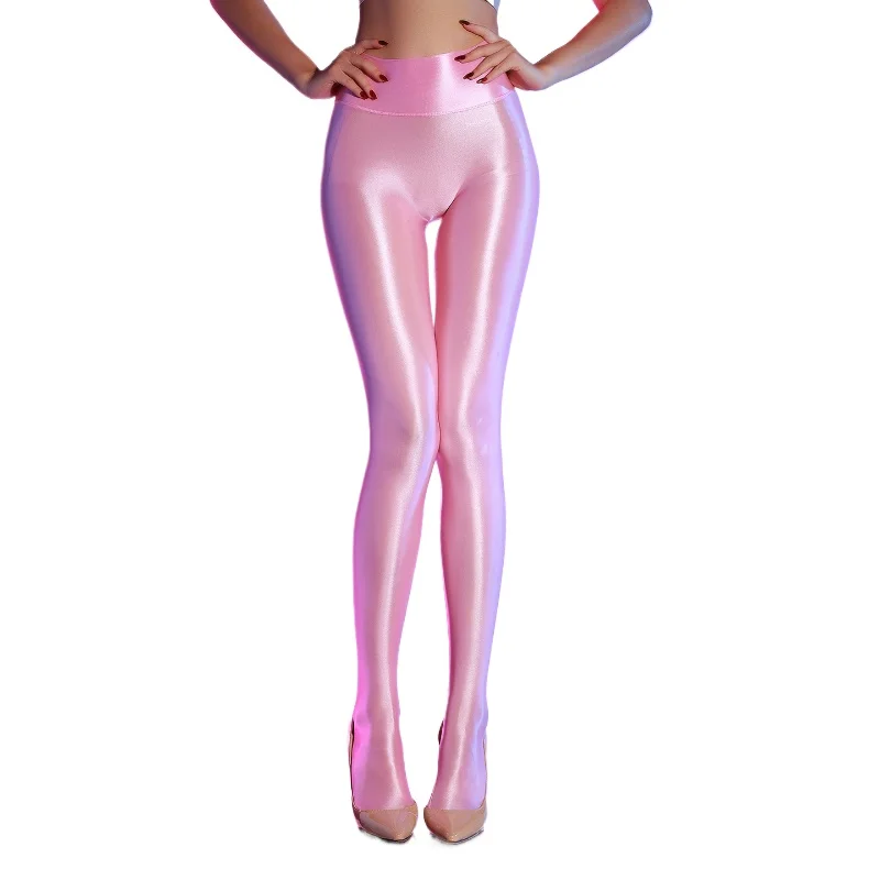 Women Sherbin Stockings High Waisted Seamless Oil Glossy Leggings Sexy High Elastic Pantyhose Tight Exotic Socks Lingerie