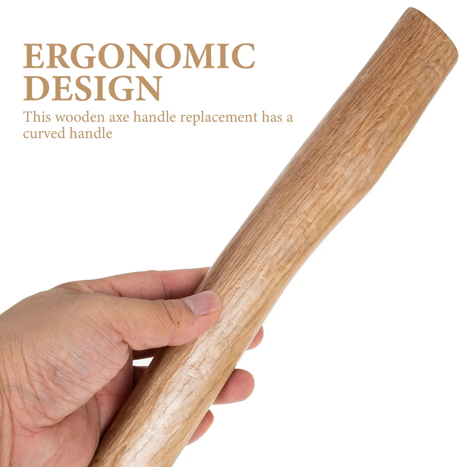 Sturdy Oak Wood Axe Handle Replacement for Outdoor Camping Bushcraft Wood Chopping Tools Compatible with Multiple Axe Types - view 6