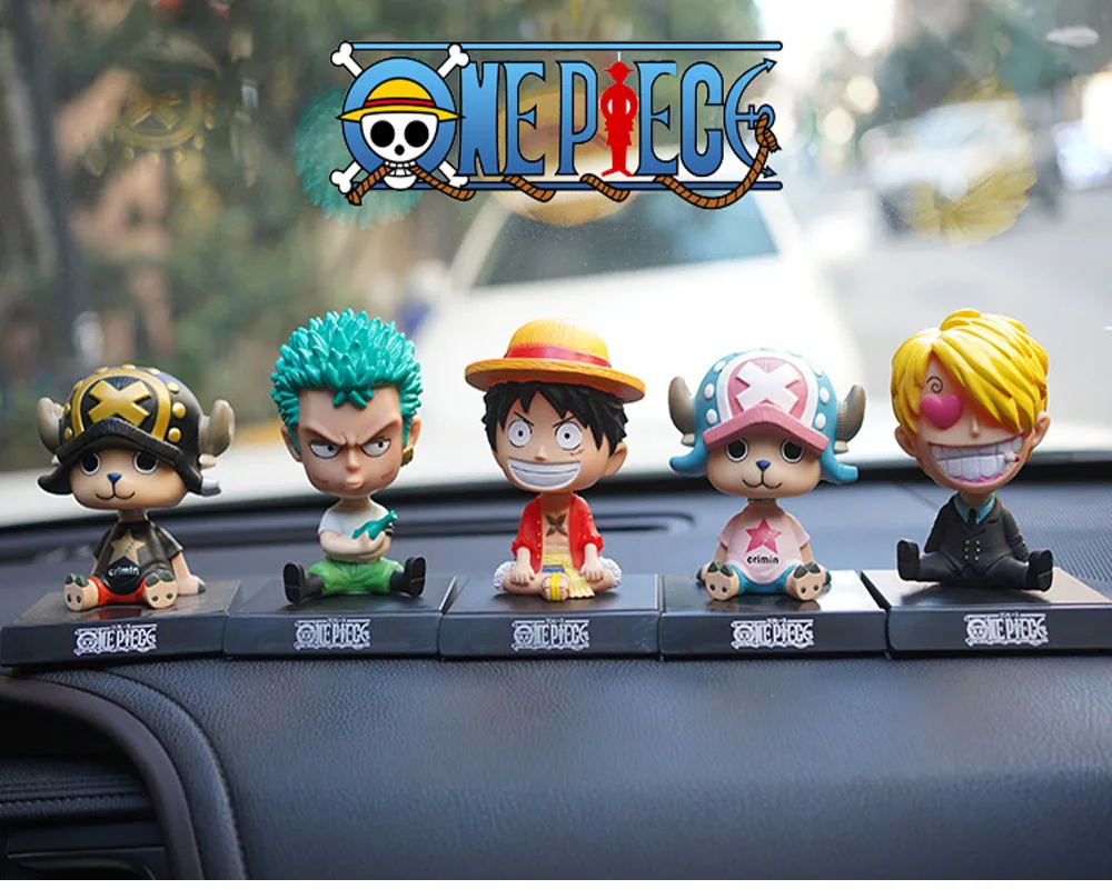 Аниме One Piece Луффи Зоро Санджи кукла встряхивающая голова мультяшная фигурка игрушка модель держатель для телефона кронштейн украшение автомобиля подарок