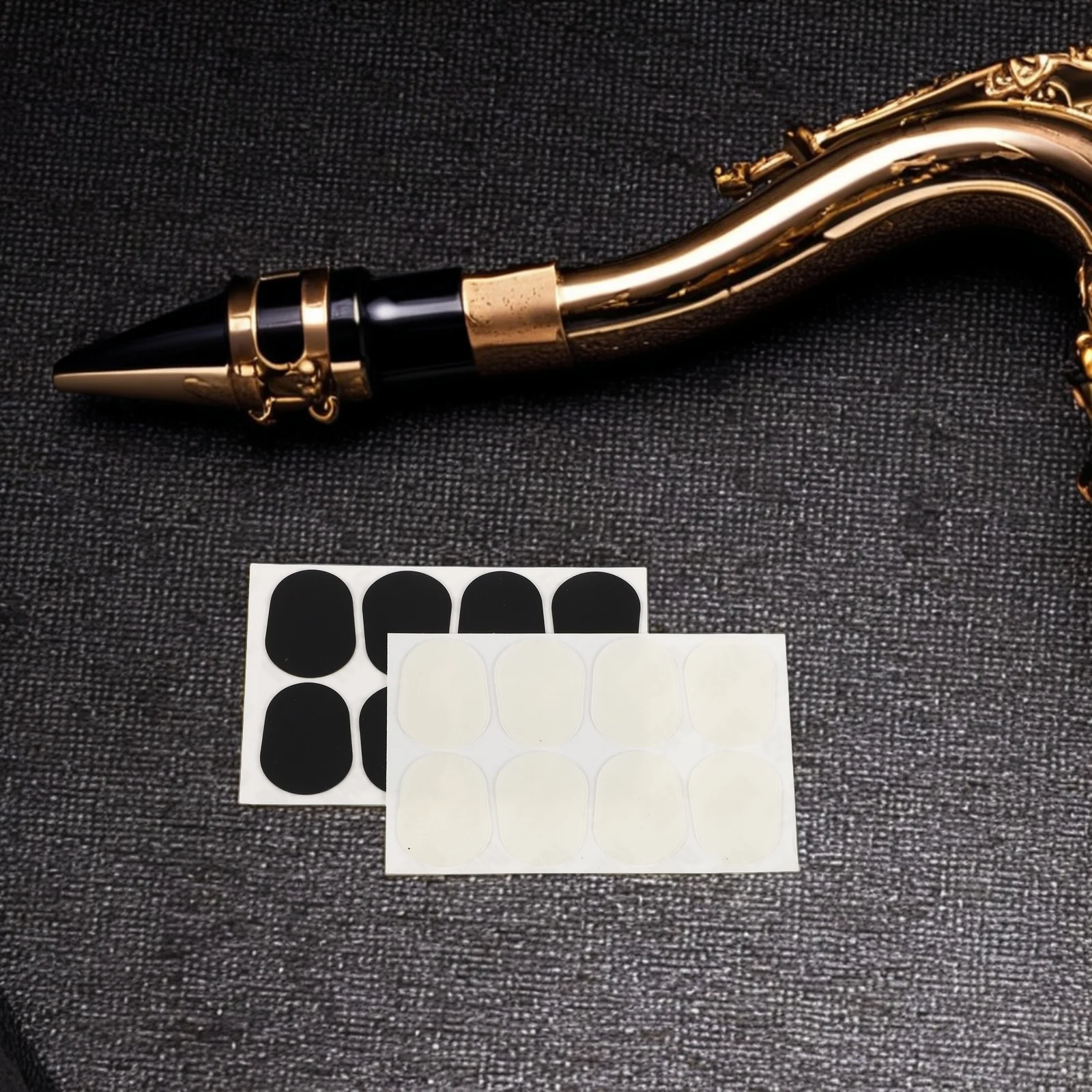 

16Pcs Silicone Mouthpiece Cushions Saxophone Black Soft Pads Non-Slip Protector Comfortable Playing for Alto Tenor Clarinet
