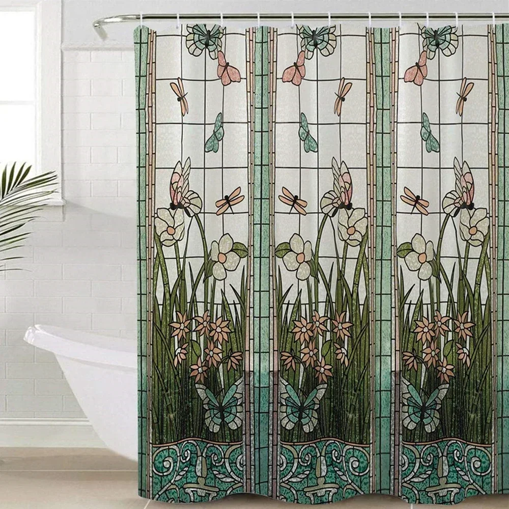 

Rideau de douche en tissu из полиэстера, водонепроницаемая, Fleur de Prairie, вещалка, rideau de bain, maison, воздушная коллекция