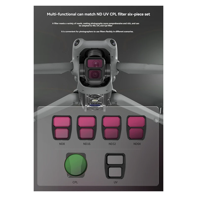 Conjunto de filtros inteligentes para acessórios DJI Air 3