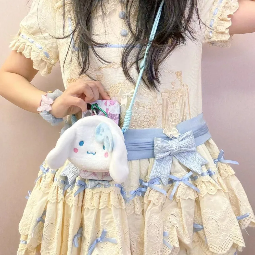 HelloKitty Bolsa de moedas para celular com clipe traseiro fofo originalidade alça de ombro removível clipe traseiro para celular envoltório de alta capacidade