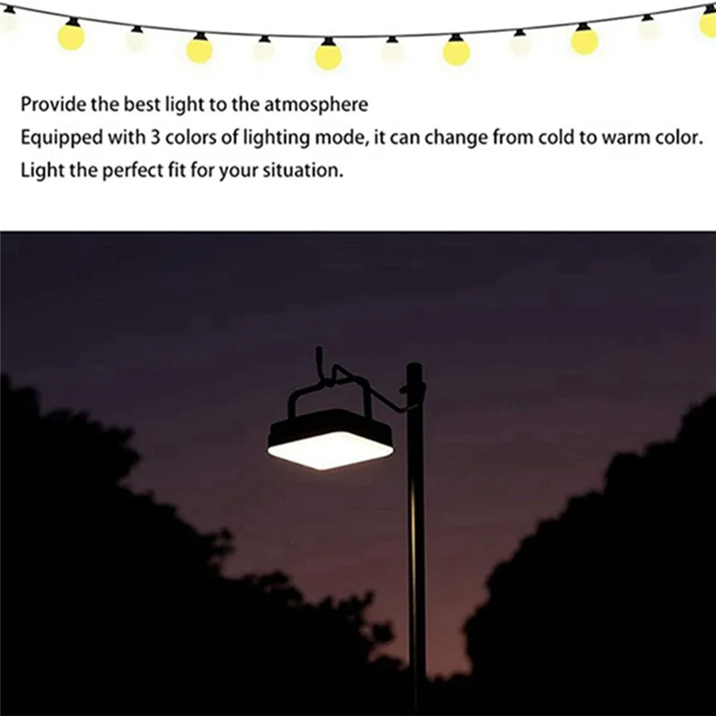 LICE-LED Camping Lantern Rechargeable 1000LM, 13500Mah Portable Waterproof Tent Light For Power Outages, Emergency, Hiking