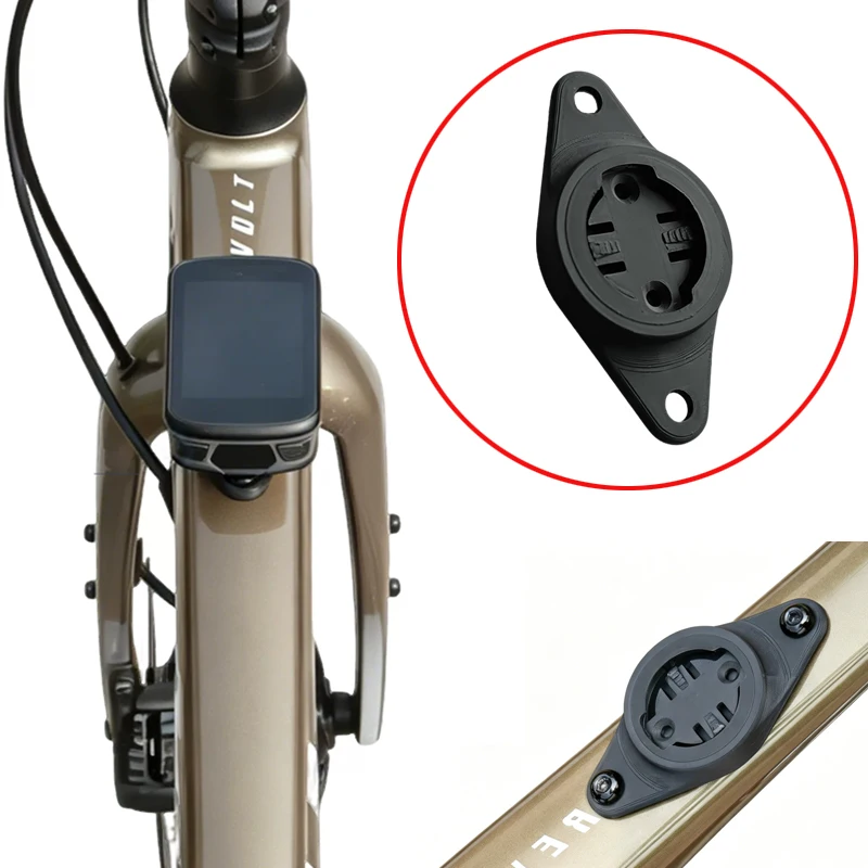 

1PCS For Gravel Road Bike Computer Mount Garmin-compatible Fixing Base Hidden Top Tube Extension Bracket Bikepacking Accessory