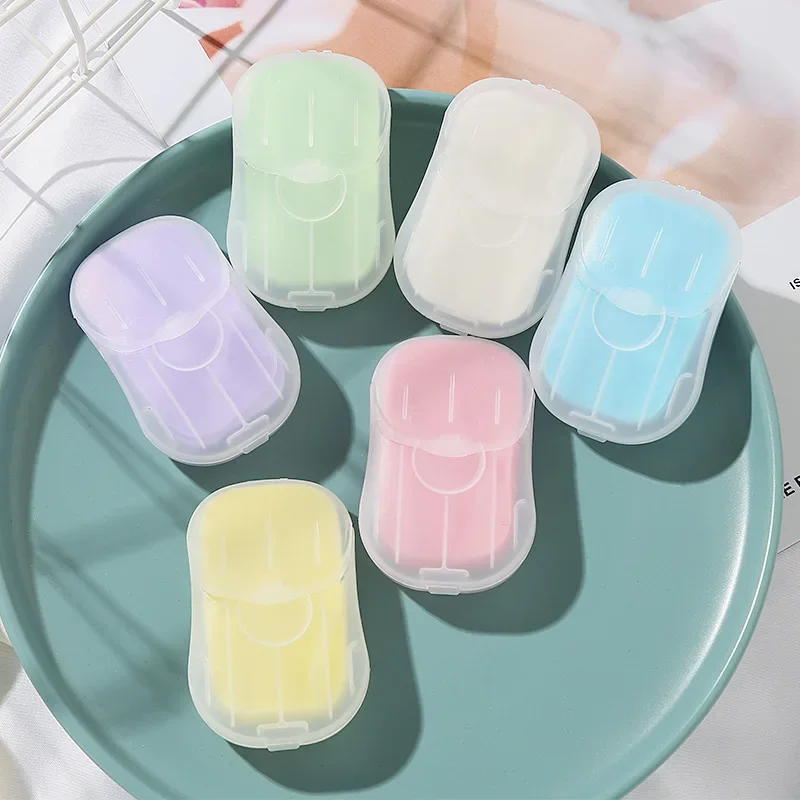 50/100pcs Cleaning Soaps Scented Slice Washing Hand Bath Travel Scented Foaming Portable Hand Wash Soap Paper Body Cleanser Tool