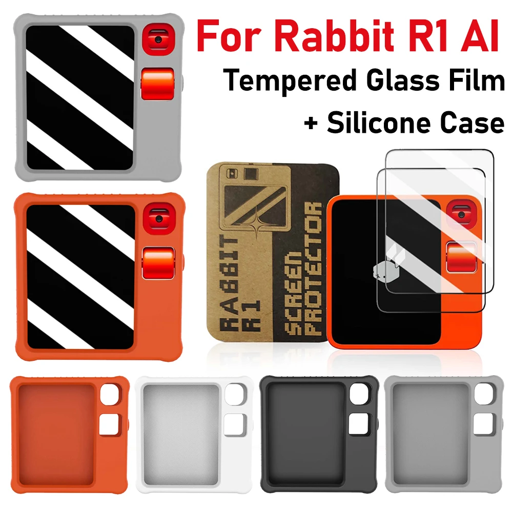 For Rabbit R1 AI Pocket PC Accessories Silicone Protective Cover Anti-Scratch Protective Case Anti-Fall Protective Housing Shell