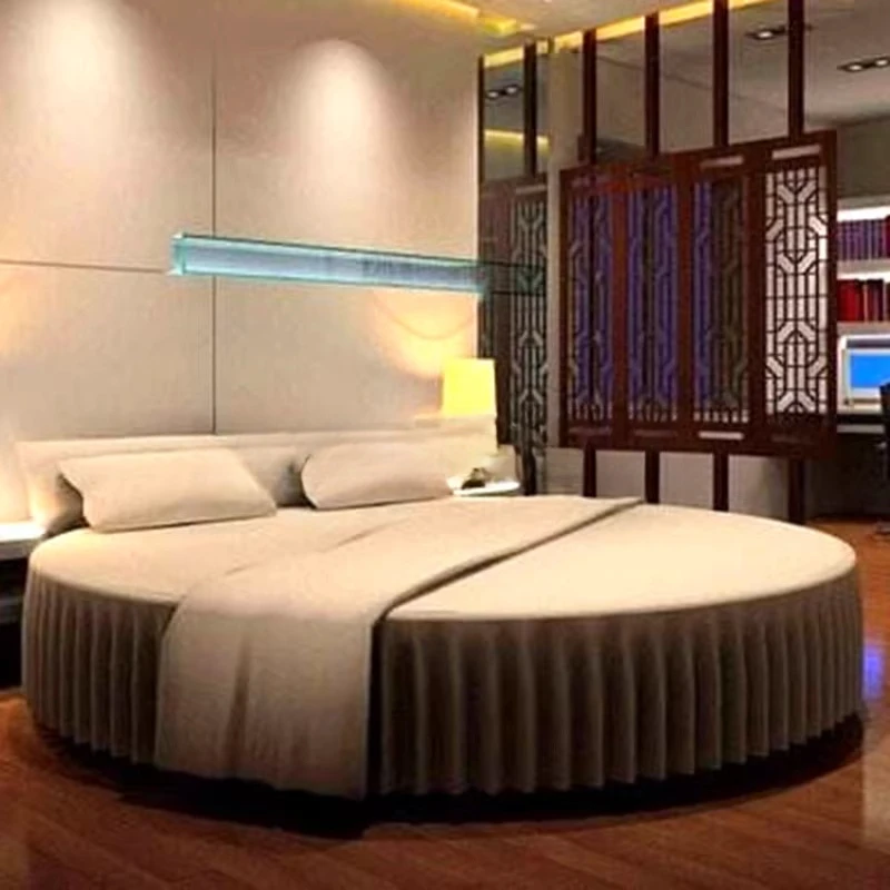 

Love bed round bed water bed hotel furniture homestay light luxury boutique hotel theme modern master bedroom double electric