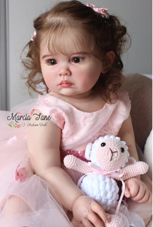 

Виниловая кукла-младенец EGO Julieta Reborn Princess от Ping Lau, 28 дюймов, полностью раскрашена вручную