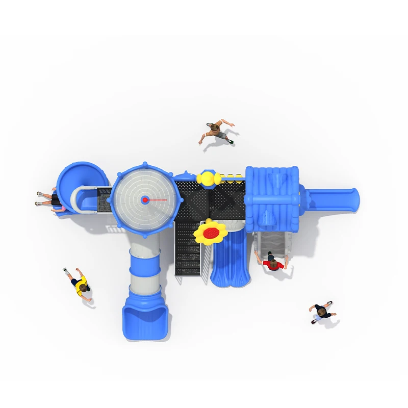 EO-Commercial Outdoor Kids Combination Slide - Castle Themed Playground Equipment&