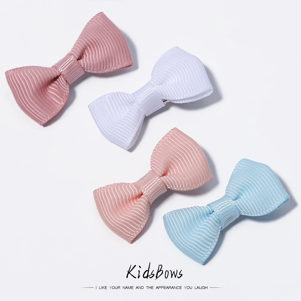 

5/10Pieces/Lot Solid Color Mini Bowknot Hair Clips For Kids Girls Grosgrain Ribbon Boutique Hairpins Headwear Hair Accessories