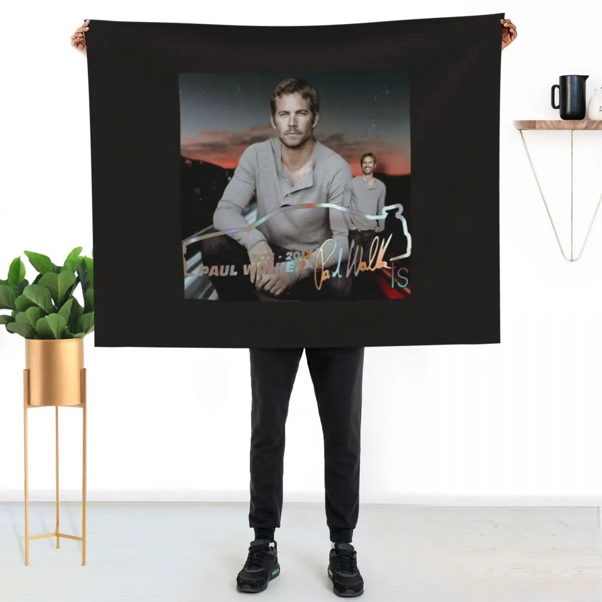 

Paul walker Throw Blanket Modern Design Soft Blanket for Home Decor