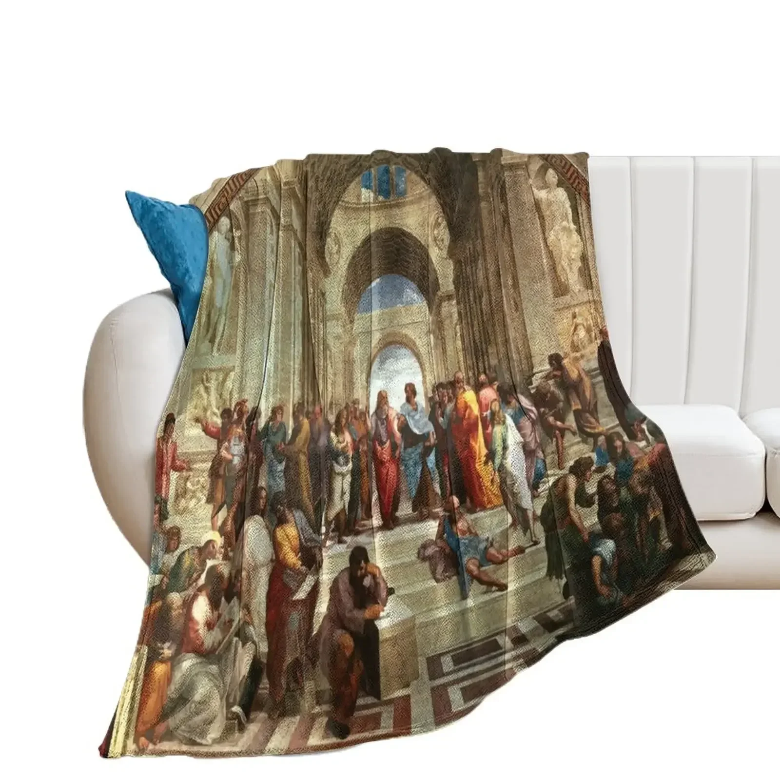 Raphael | School of Athens Throw Blanket Blankets For Bed Sofa Sofa Throw Luxury Blankets