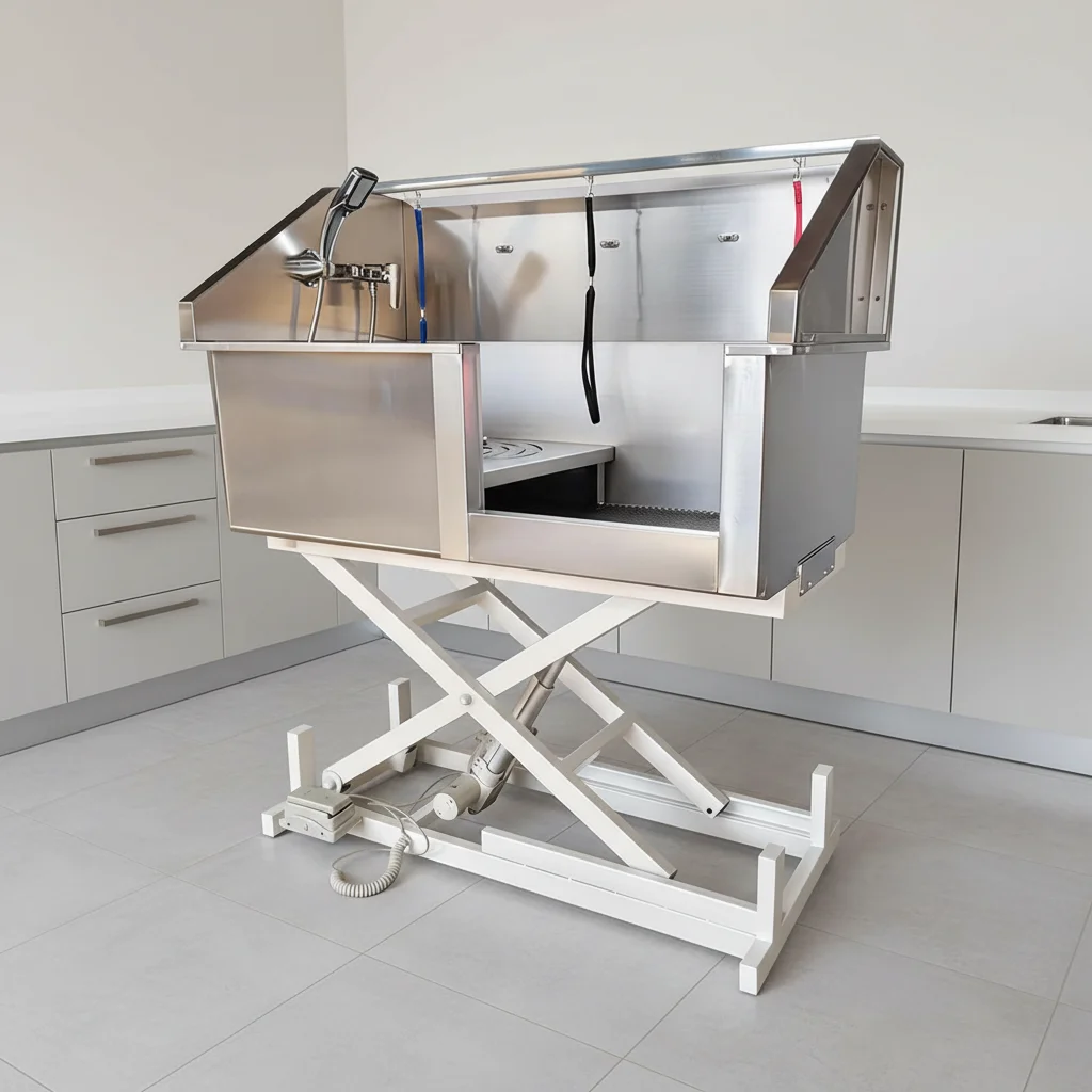 Affordable stainless steel dog bath for dog grooming and pet cleaning