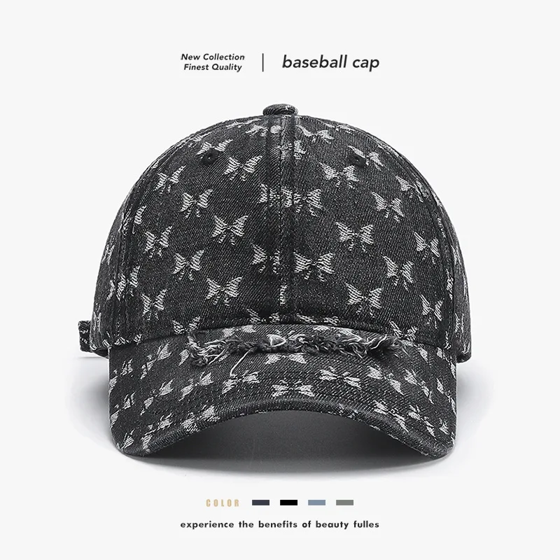 Streetwear All-Over Print Baseball CapHigh Quality Structured Brim Dad Hat,Casual Versatile Summer Sun Visor Cap for Outdoor