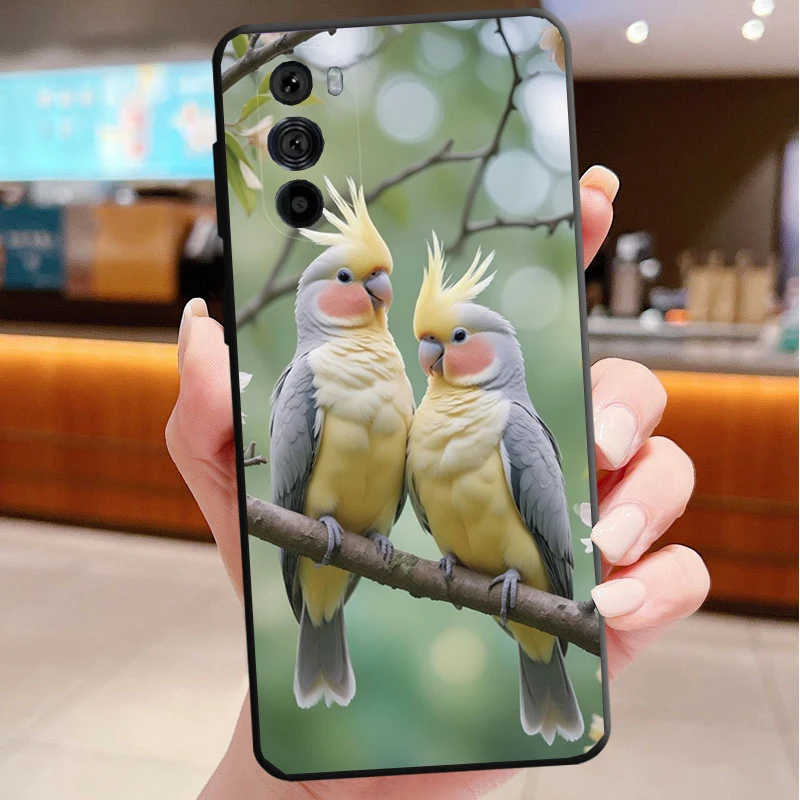 

Phone Case For Motorola Edge 50 40 Pro 60 50 40 30 Ultra Neo Fusion Moto G Play G Stylus G Power G Cockatiel bird