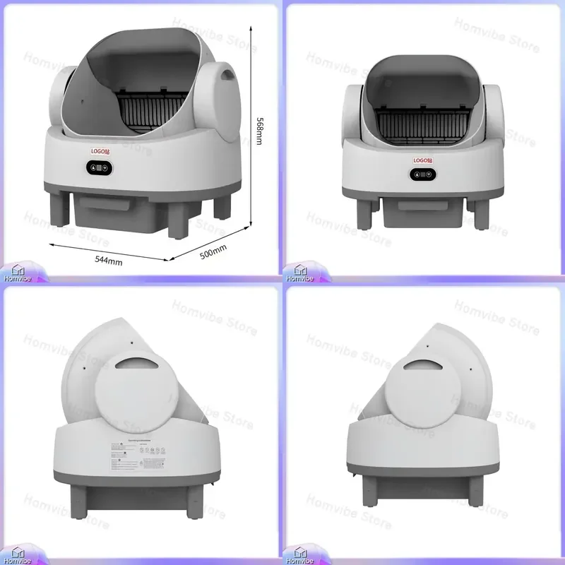 

Automatic Self Cleaning Cat Litter Box 65L Large Capacity Smart Toilet for Cats 1.5kg to 10kg ABS PET Material Easy to Clean