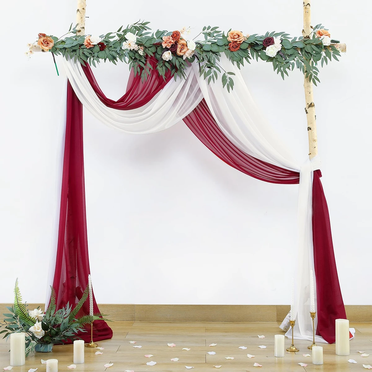 

Свадебная драпировка с аркой, шифоновая ткань, драпировка, занавеска, Свадебный сценический фон, драпировка, подвесной декор для церемонии, искусственная драпировка