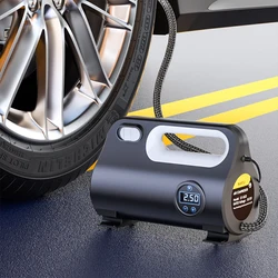 Tire Inflator Portable Air Compressor Wireless Car Tires Pressure Display Tire Inflating Pump w/ LED Light For Bicycle Balloon