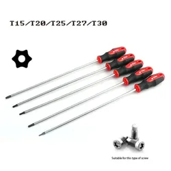 400mm Extra Long Torx Screwdriver With Hole S/2 Steel T15 T20 T25 T27 T30 Magnetic Screw Drive Home Repair Hand Tool