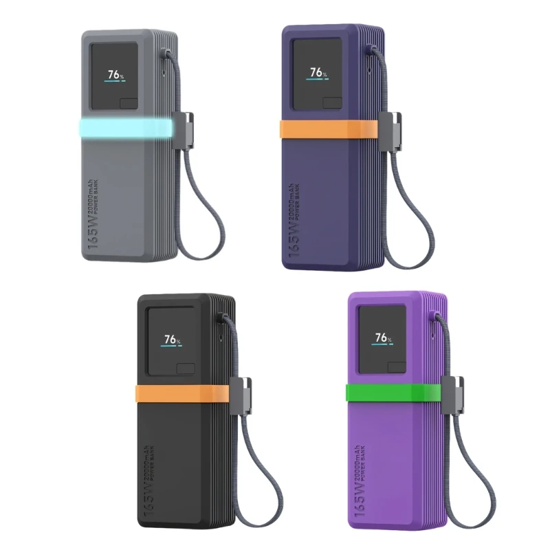 Weiche Silikonhülle für 20000 mAh 165 W PB2165 tragbare PowerBank-Hülle, stoßfestes Design und rutschfeste Griffschale 55KC – Detail 1