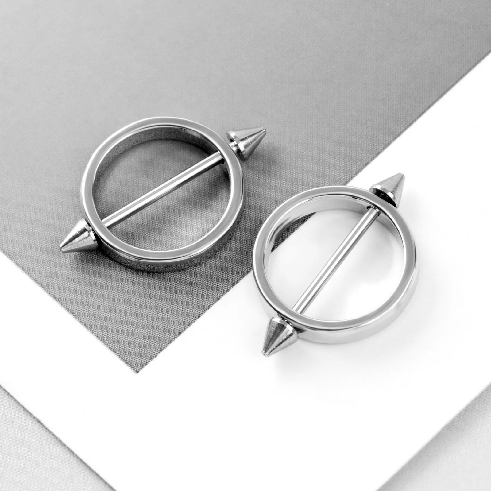 1Pair 316L Stainless Steel Nipple Ring Minimalist Alternative Geometric Breast Nail Body Piercing Jewelry for Woman