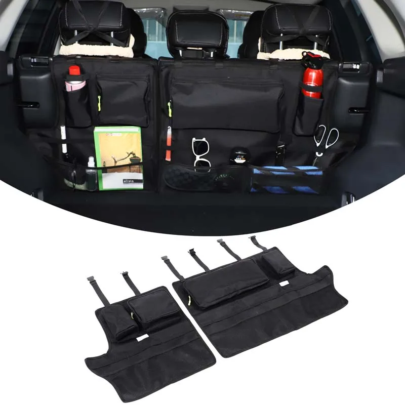 

For Toyota RAV4 2020-2024 Car Seat Back Organizer High-Capacity Multi-Pocket Backseat Storage Bag Wear-Resistant Anti Kick Mat