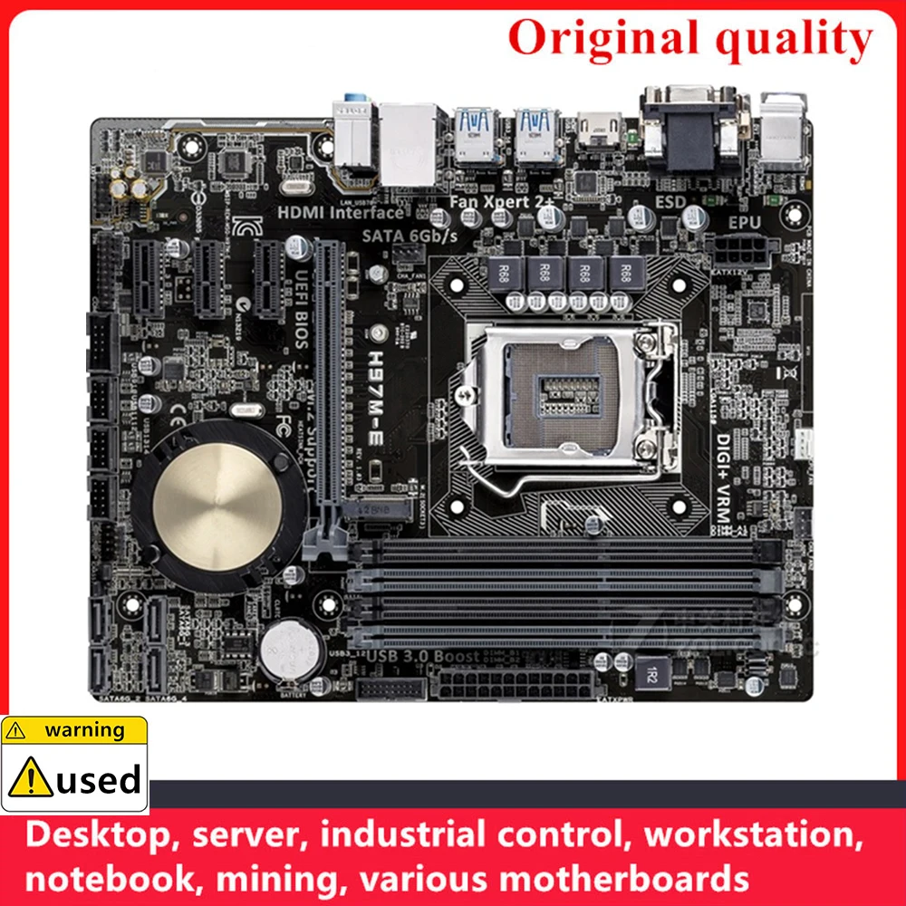 

Used For H97M-E Motherboards LGA 1150 DDR3 32GB M-ATX For Intel H97 Desktop Mainboard SATA III USB3.0