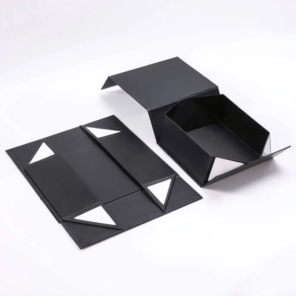 Collapsible Rigid Paper Board Gift Box Luxury Magnetic Flip Packaging For Fashion Accessories Boutique Retail Supplies