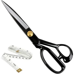 Sewing Fabric Scissors Black Professional Scissor Heavy Duty Strength High Carbon Steel Shears For Fabric Leather Paper Home