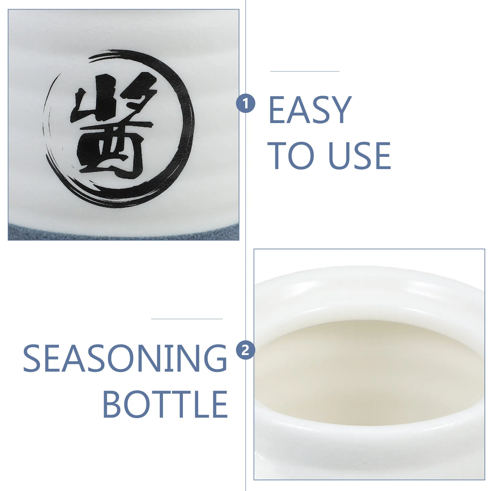 Japanese Style Ceramic Soy Sauce Vinegar Dispenser Bottle Elegant Design for Home Dining Sushi Restaurant Seasoning Container view 4