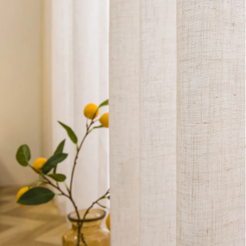 حجم مخصص! ستائر شفافة بخطوط قابلة للطي لغرفة المعيشة وغرفة الطعام وغرفة النوم من التول الأبيض ونافذة شفافة ديكور حديث كريمي #4