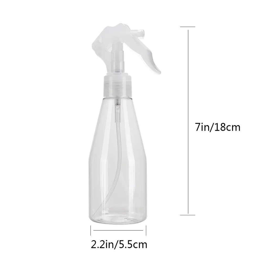 2Pcs Bottles Plastic Leak-Proof Odorless Safe Sprayers for Plants Cleaning Beauty Treatment 200Ml White